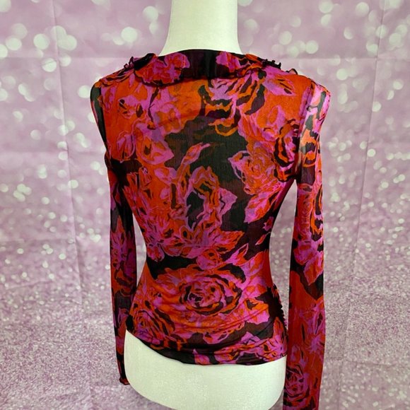 DIANE VON FURSTENBERG RUFFLED BLOUSE - Picture 5 of 12